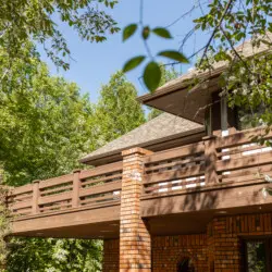 Brick lodge in Fairbanks, Alaska ideal for weddings and unique overnight stays.