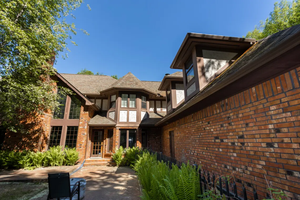 Brick lodge in Fairbanks, Alaska ideal for weddings and unique overnight stays.